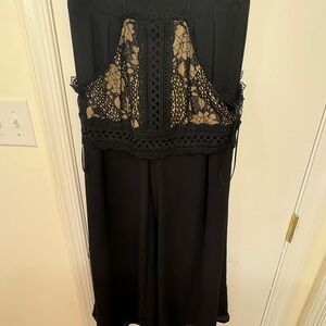 Miss Avenue Black Lace Detail Jumpsuit